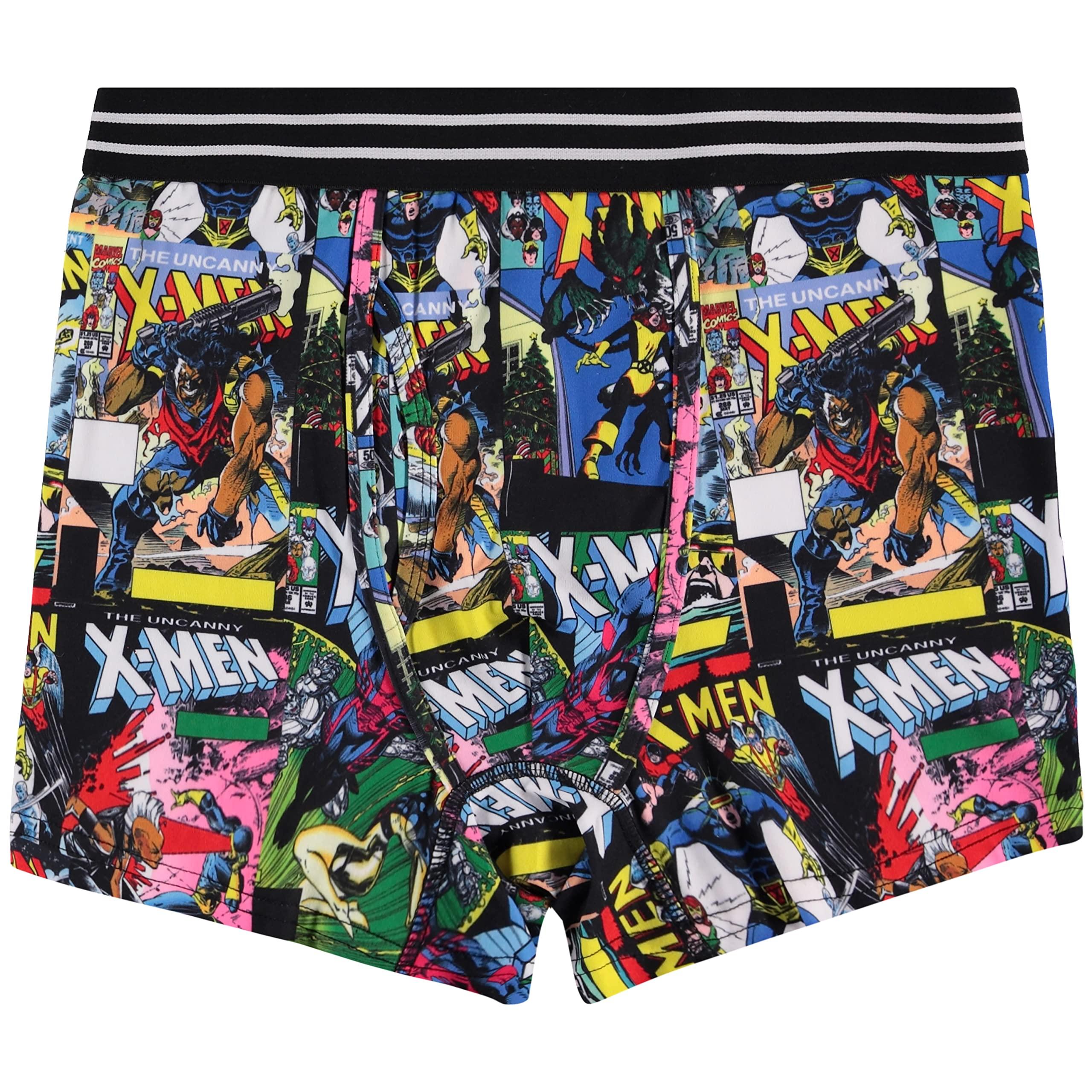 Marvel Marvel Mens Comics Boxer Briefs - X-Men Wolverine Mens Underwear - 2 Pack Boxer Briefs (Multicolor, Medium)