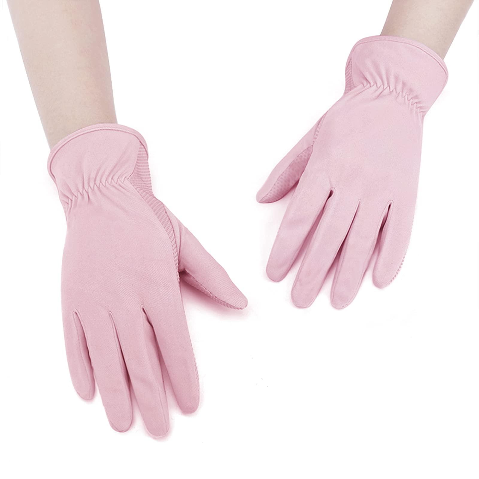 Beisto Women UV Protection Cycling Gloves Touchscreen Driving Gloves Non-Slip Riding Mittens Breathable Sunblock Full Finger Gloves