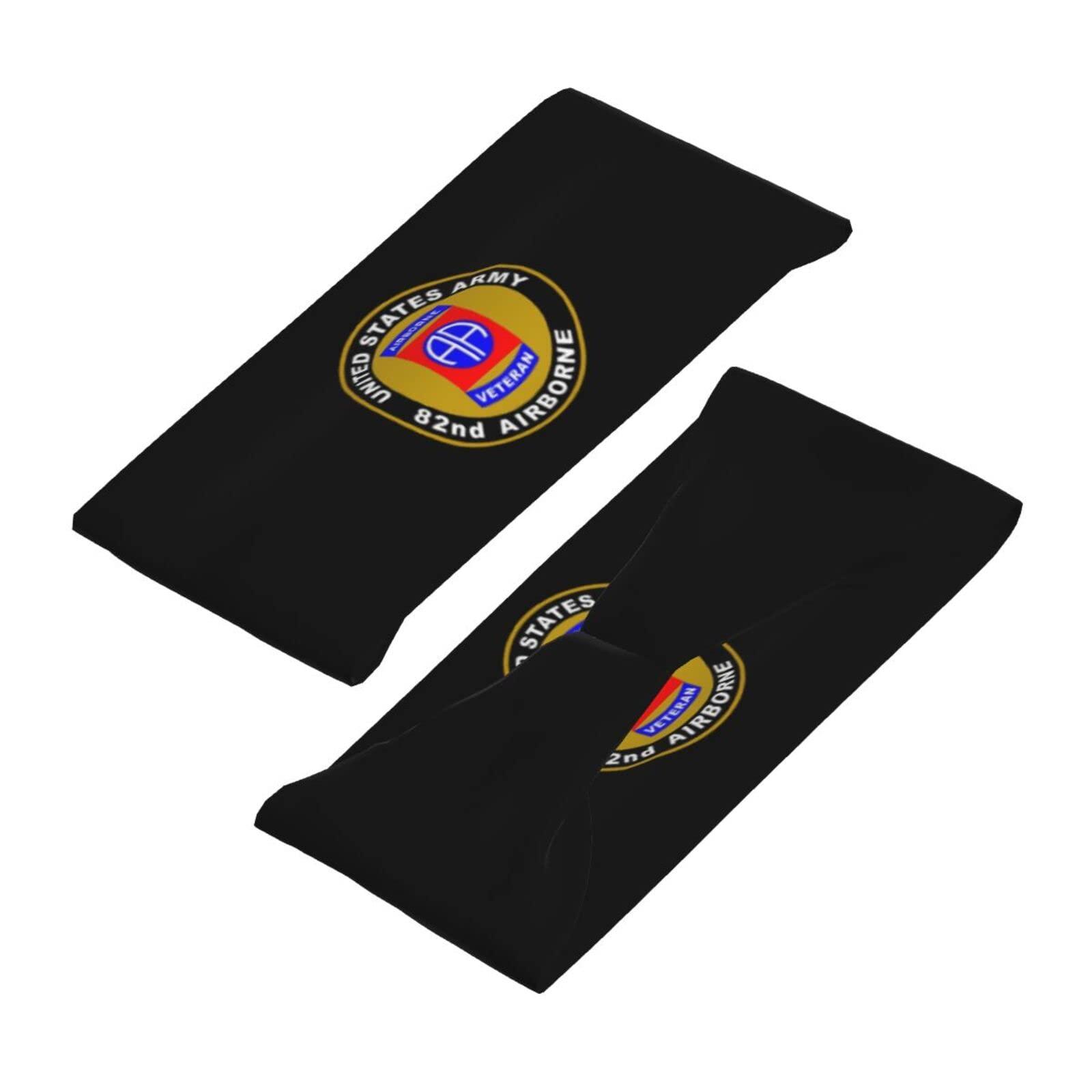 Tavos Army Veteran 82nd Airborne Sports Sweatband Headband for Men - for Tennis, Basketball, Running, Gym, Working Out