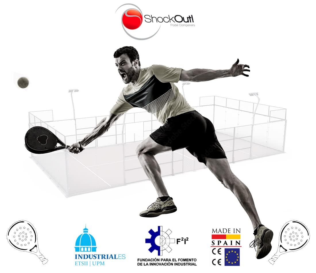 ShockOut ShockOut Dual Pro Grip + Overgrip (White/Yellow) - Combined System of Impact Absorption and Grip Improvement for Racket Sports