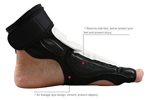 Lorsoul Lorsoul Taekwondo Foot Protector Gear Martial Arts Fight Feet Guard Ankle Support for Men Women Kids Boxing Kicking Punch Bag Sparring Training MMA UFC (XX-Large, White)