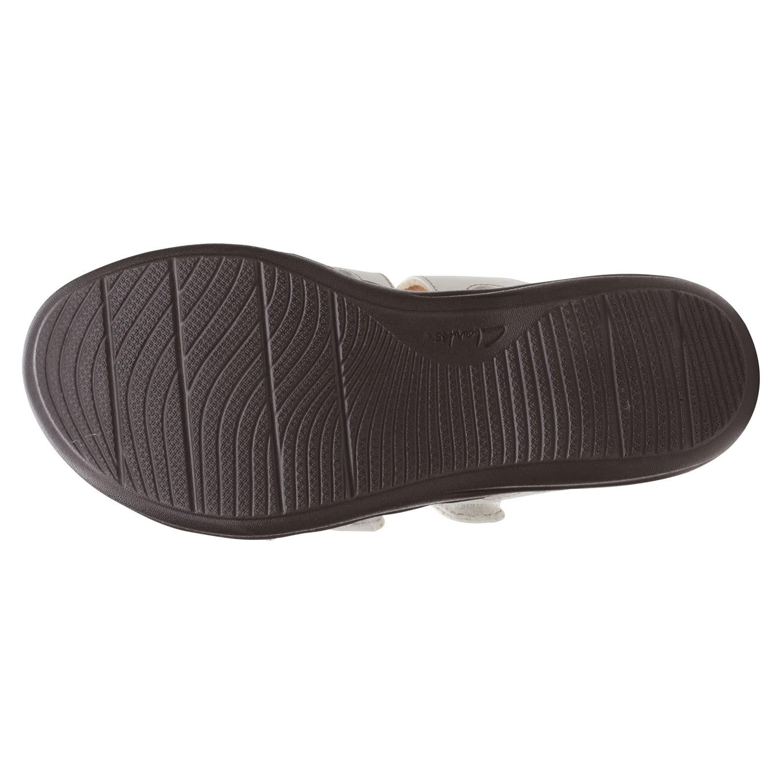 Clarks Clarks Collection Women's Laurieann Cove flats-sandals, White Leather, 11 Medium US