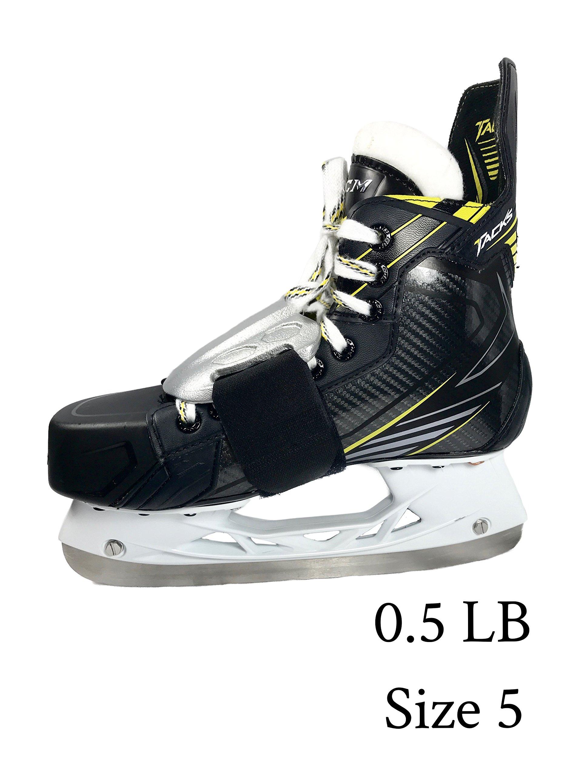 PowerSk8r Skate Weights to Improve Hockey Speed, Hockey Leg strenth, Improve Hockey Endurance, Improve Hockey Balance (0.5 Pound (Silver))