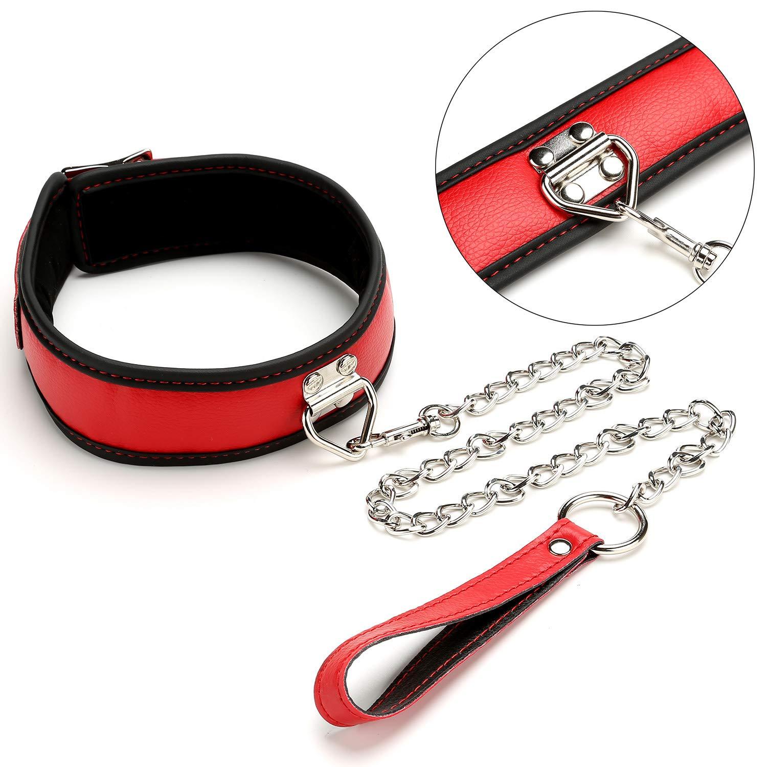 EXREIZST EXREIZST Adjustable Expandable Black Spreader Bar with Red Leather Straps Sports Exercise Training System Set Kit