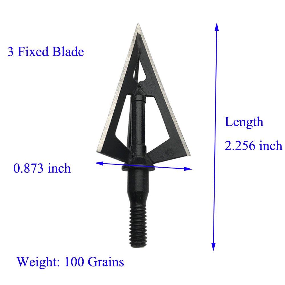 AMEYXGS AMEYXGS 6pcs/12pcs Archery Hunting Arrowheads Blade Broadhead Screw in Arrow Tips Detachable Arrow for Hunting Outdoor Shooting Target Practice Accessories and Box (Type 28, 6 pcs)