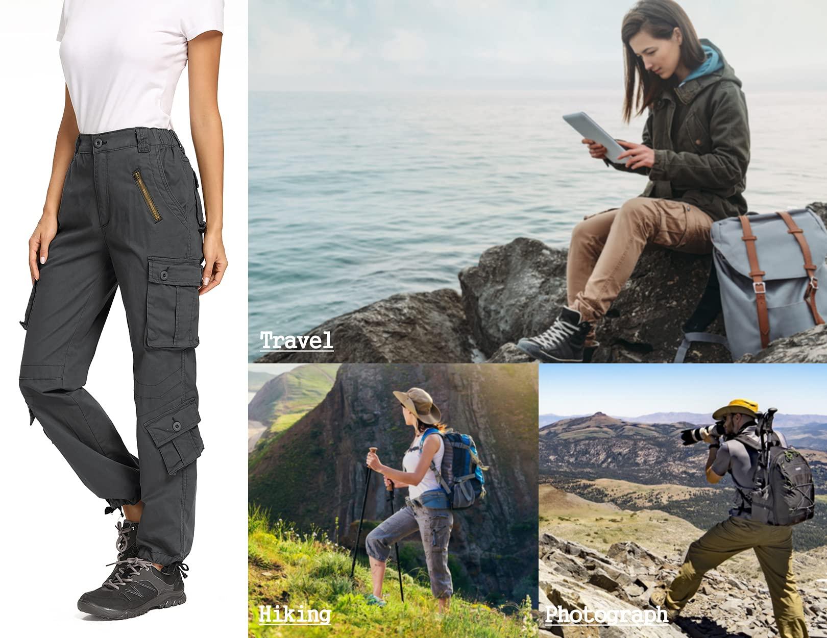 Raroauf Raroauf Work Cargo Pants Womens Cotton Casual Military Combat Tactical Pants,Rip-Stop Outdoor Hiking Trousers Camo N US 10