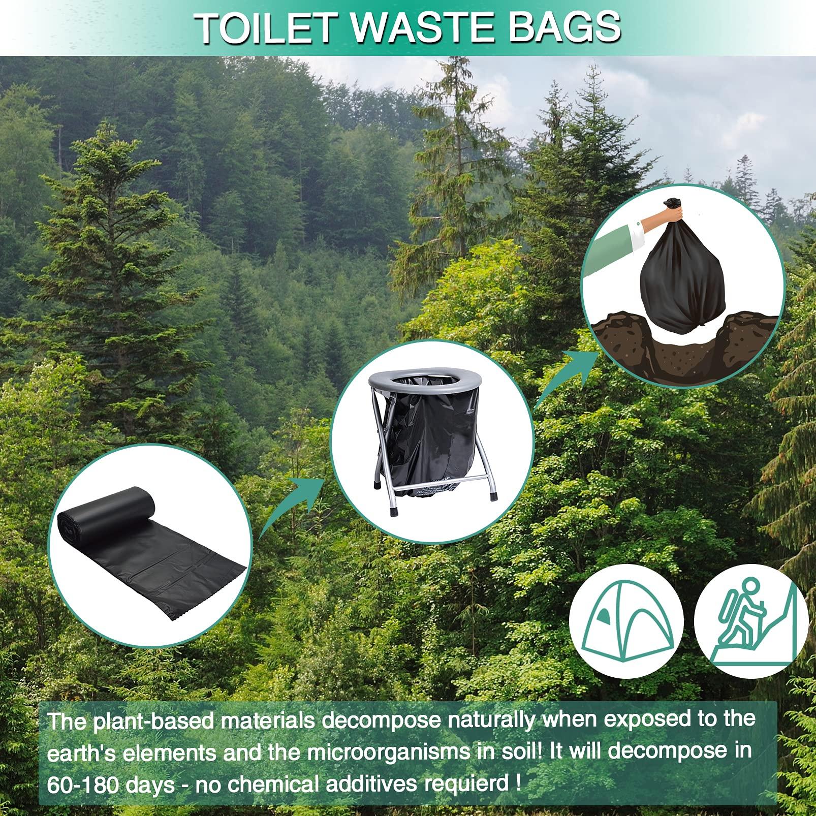 Sailortenx Sailortenx 60 Count 8 Gallon Biodegradable Compostable Portable Toilet Bags, 100% Plant-Based, No Leaks, Disposable, Perfect for Camping, Hiking, Boating, Hunting