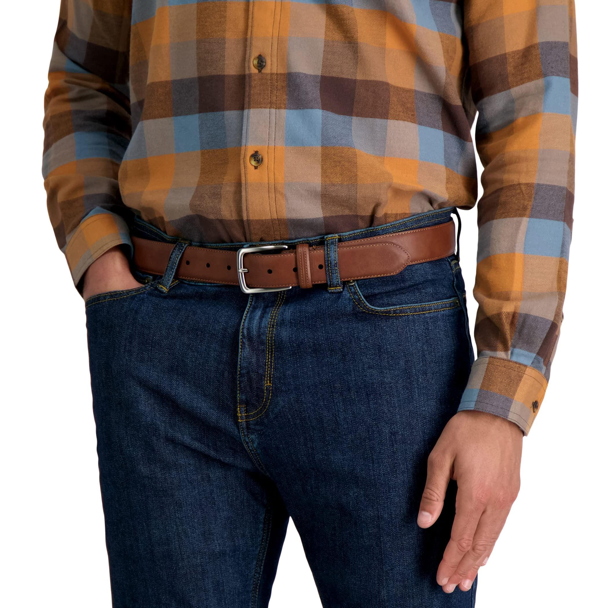 Columbia Columbia Men's Trinity Logo Belt-Casual Dress with Single Prong Buckle for Jeans Khakis , Tan, 38