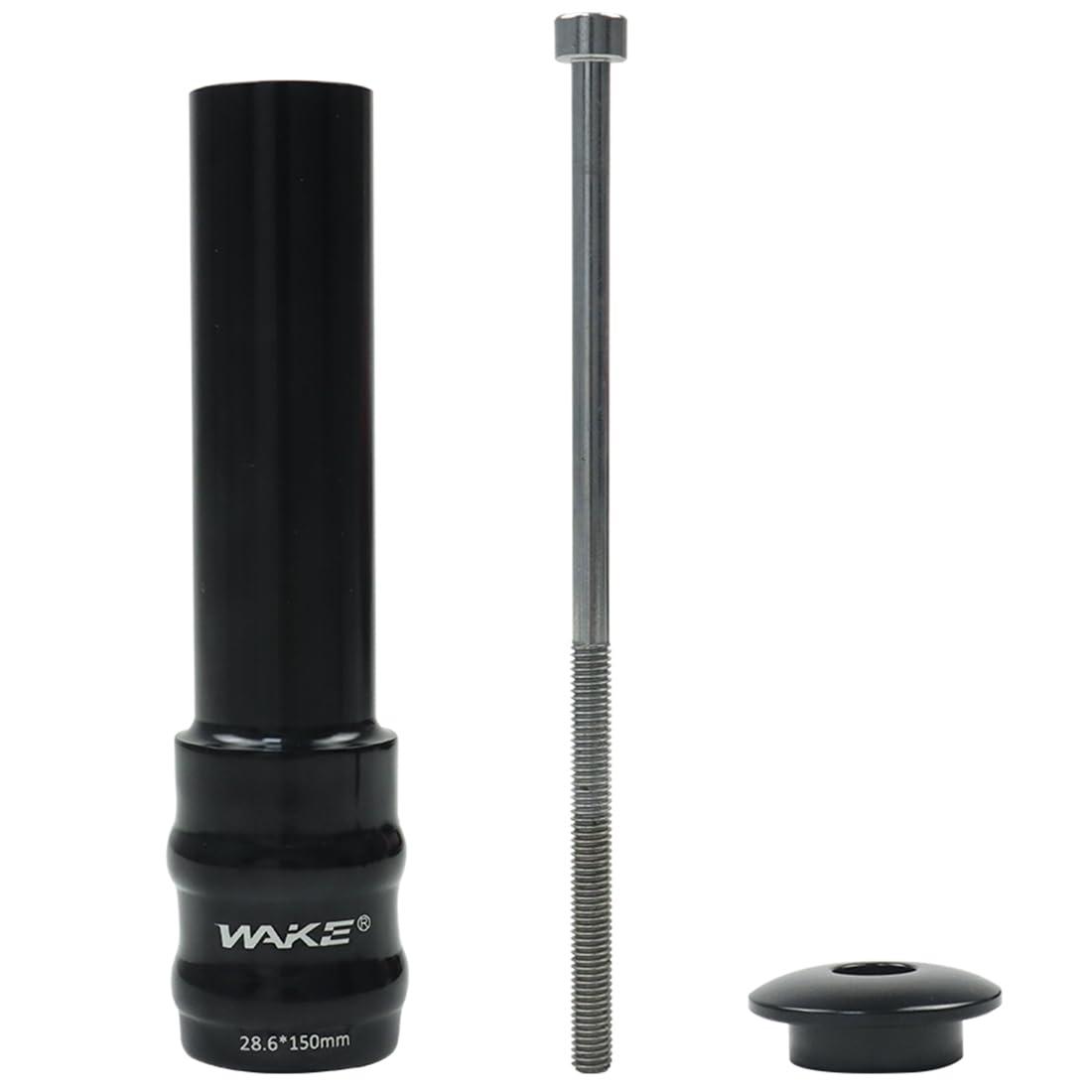 LITEONE Bike Handlebar Extender Bicycle Fork Stem Riser Mountain Bike Handle Bar Extension for Mountain Bike, Road Bike, Mtb, Bmx, 150mm Height (Aluminium Alloy, Adjustable, Black)