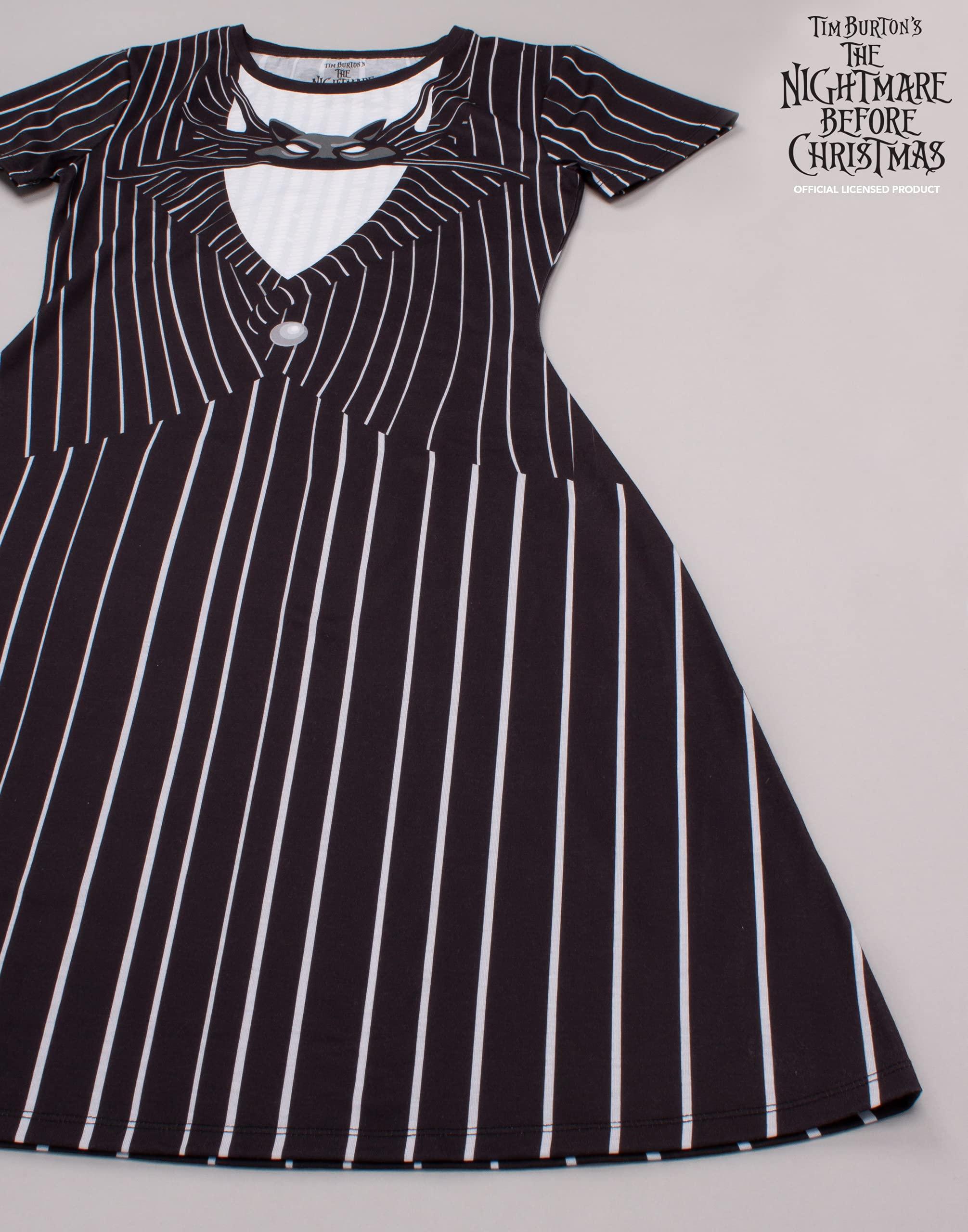 Disney Disney Nightmare Before Christmas Dress Womens Jack Skellington Costume (Small) Black