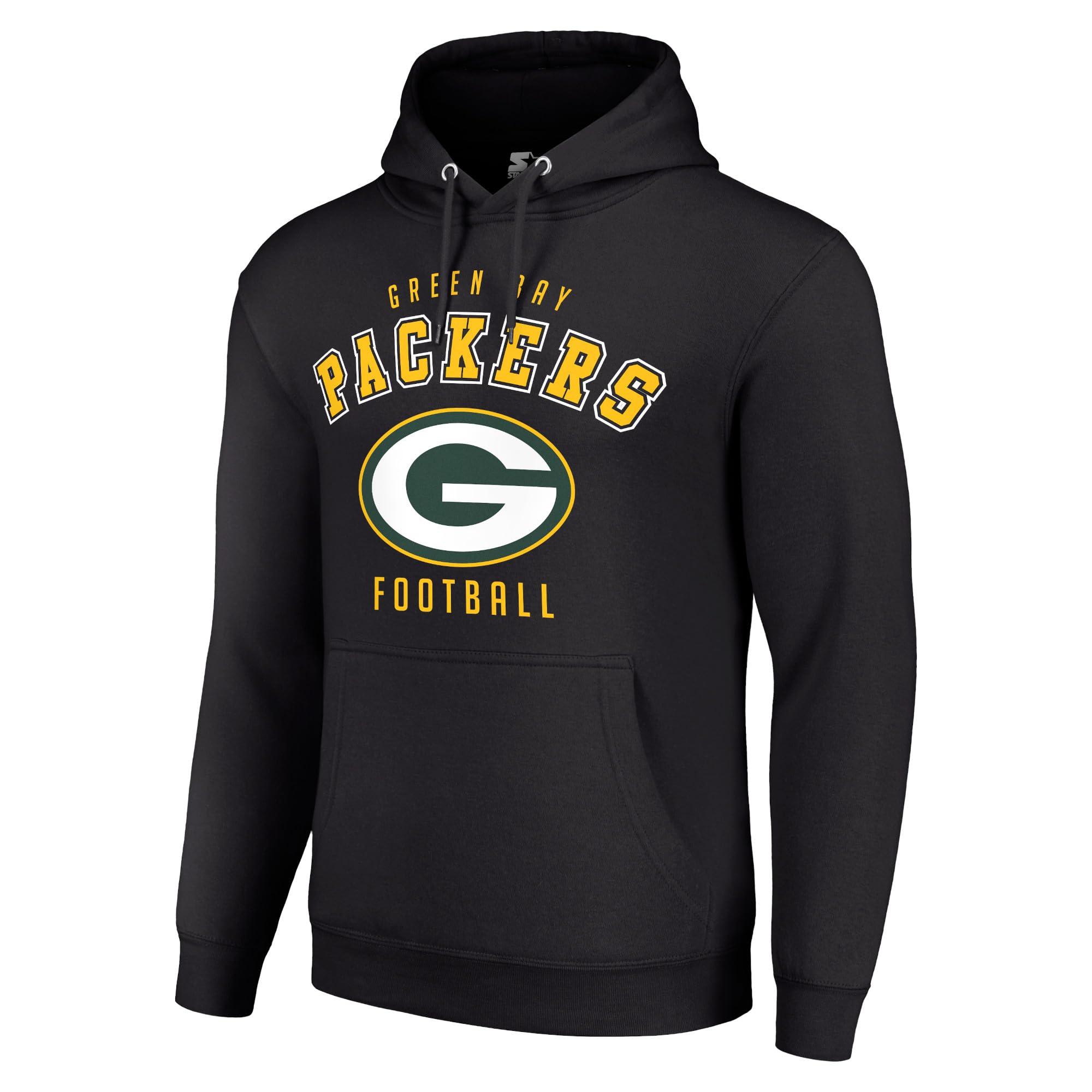 Starter Starter Unisex Black Green Bay Packers Logo Pullover Hoodie