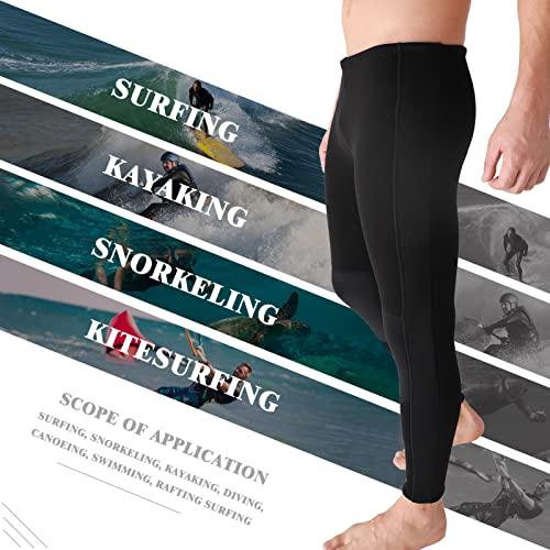 REALON REALON Wetsuit Pants Men Womens Wet Suits Swim Tights 3mm Neoprene Swimming Leggings 2mm Long Diving Surfing Kayak Pant Keep Warm for Workout Scuba Snorkeling Canoeing Water Sports (M)