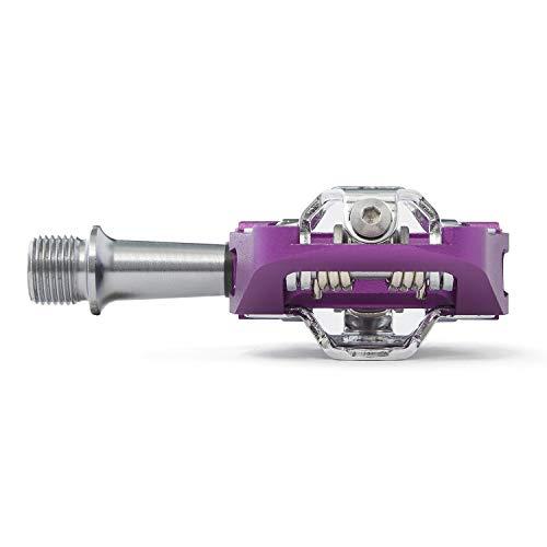 BW USA BW USA Rock Garden Flat Pedal - SPD Compatible Clipless MTB Bike Pedals - Purple