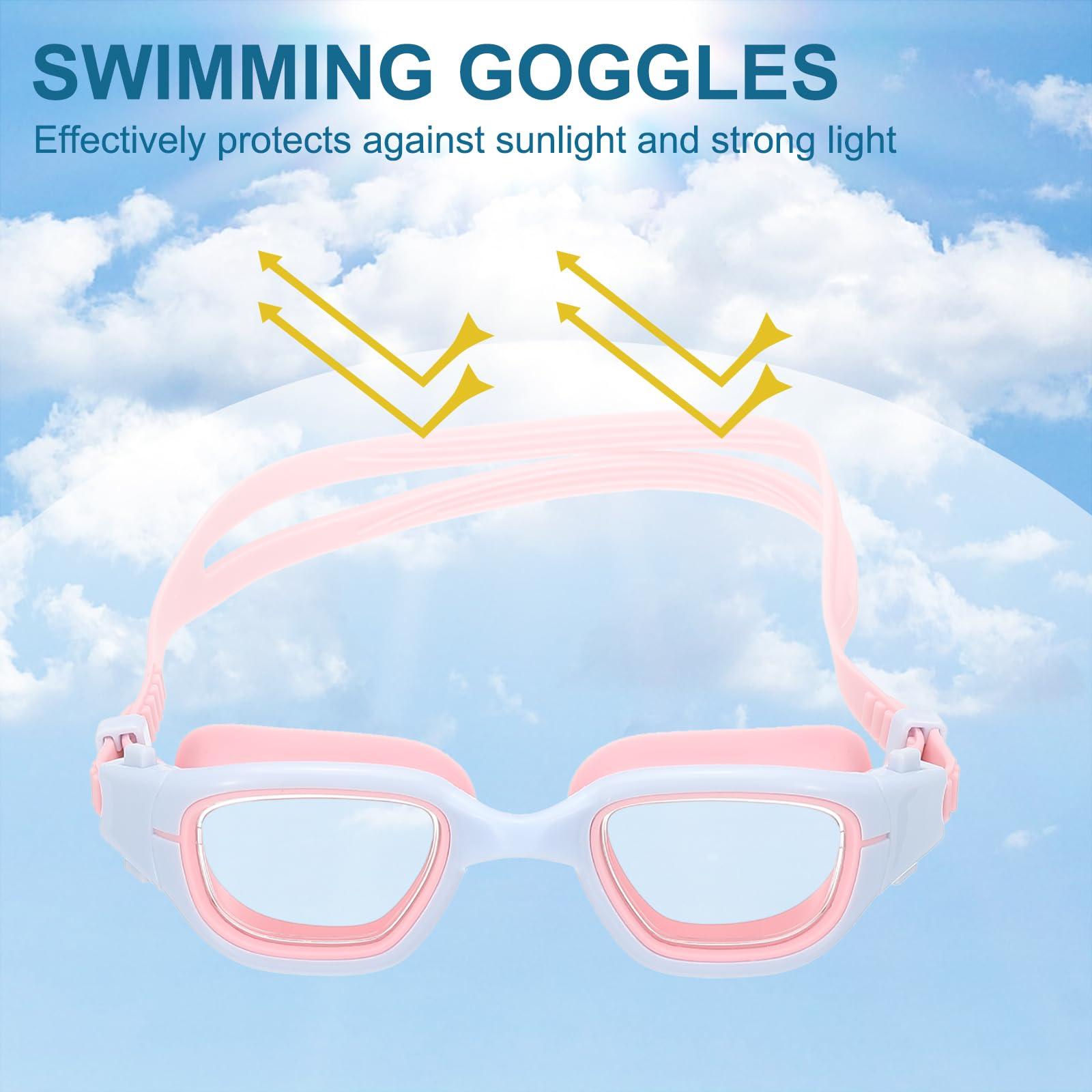 PATIKIL PATIKIL Swim Goggles Unisex, Pool Swimming Goggles Sun Rays Resistance No Leaking with Storage Box for Teenagers, Pink