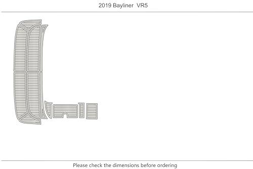 ATDEK ATDEK 2019 Bayliner VR5 Swim Platform 1/4 6mm eva Faux Teak Deck Surfing Boat Fishing Boat Motorcycle Hurts crapet Non-Slip mat Marine Floor (Grey Over Blue)
