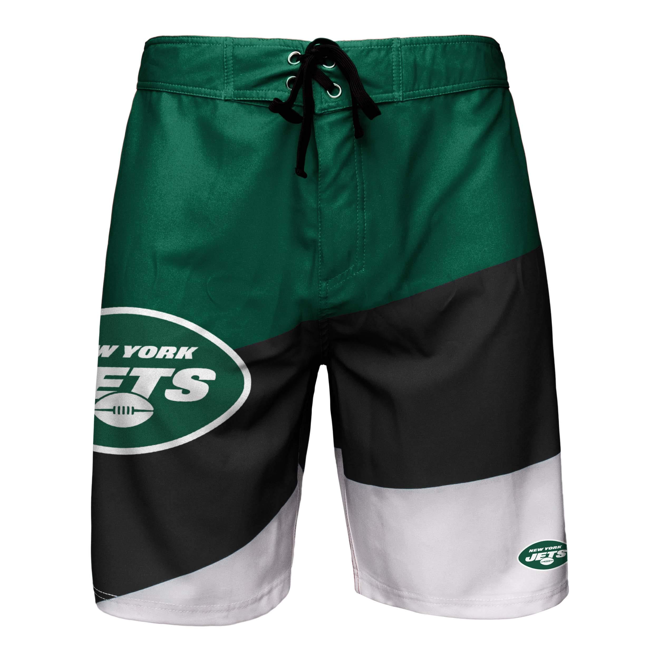 FOCO FOCO NFL New York Jets Mens Color Dive Swim Boardshorts, Team Color, M