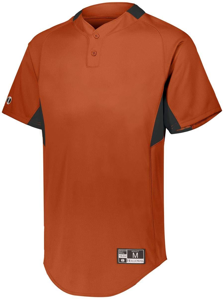 Holloway Holloway Sportswear Game7 Two-Button Baseball Jersey XL Orange/Black