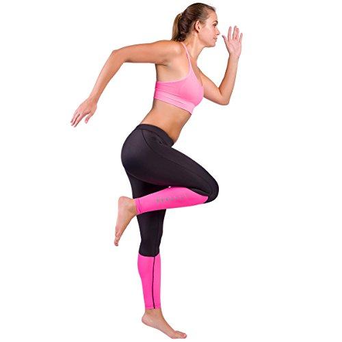 Zensah Zensah Women's XT Compression Tights, Neon Pink, Small