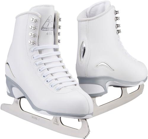 SKATE GURU Jackson Ultima Figure Ice Skates Finesse JS451 / Medium to Wide/Kids 3 Bundle with Guardog Skate Guards