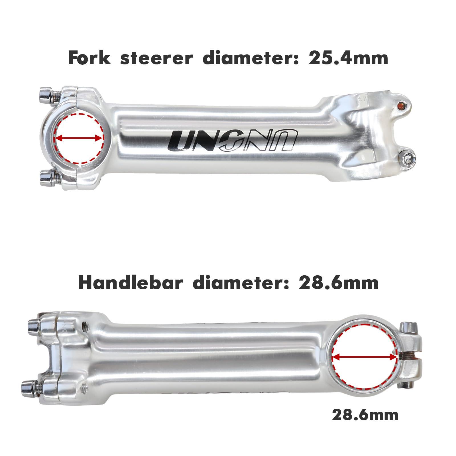 DJC Components DJC Stem Bike Ultralight 7 Degree 17 Degree 35 Degree MTB Road Stem Balance Bike for Fork 28.6 25.4MM 60-130MM Mountain MTB Bicycle Kalloy Matte Black/Glossy Silver (1# Matte Black, 35 Degree-90mm)