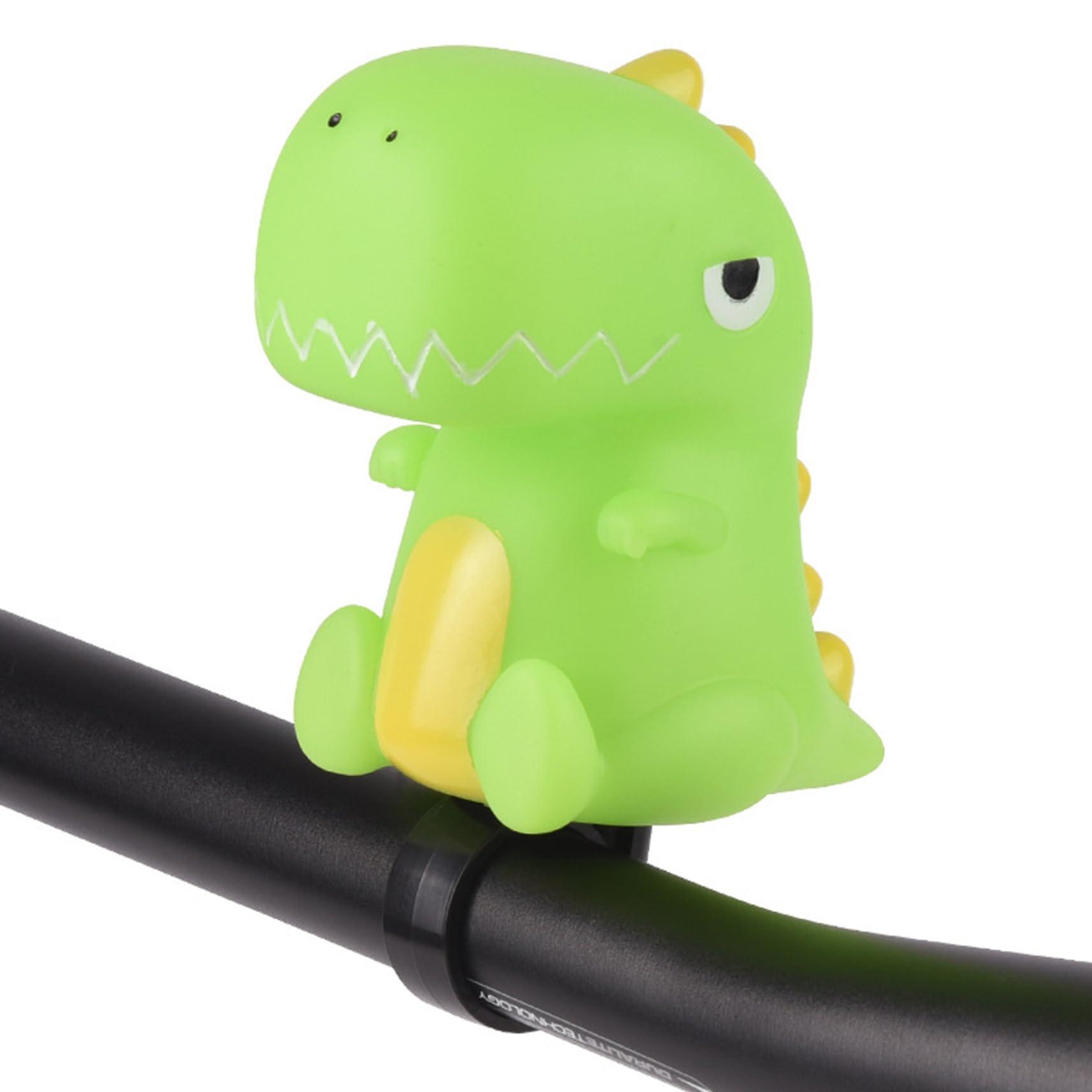 Generic Bike Bell Kids Cute Bicycle Bell Cartoon Dinosaur Bike Horn Squeeze Bicycle Horn Clear Sound Bicycle Bell for Toddler Children Boys Girls Accessories
