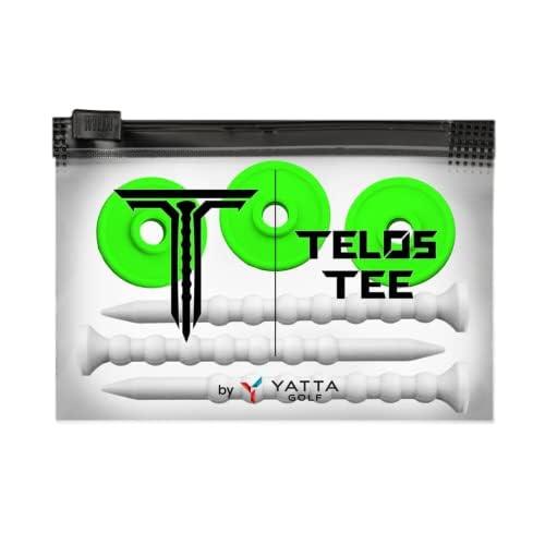 YATTA GOLF YATTA GOLF Telos Premium Golf Tees Adjustable Golf Tees Tee Off with Greater Consistency & Shoot Better Scores - Unbreakable Golf Tees Lasts The Average Golfer A Season (3 Pack, Lucky Green)