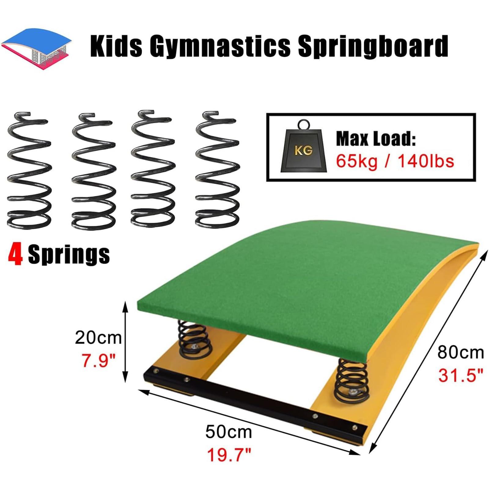 SOVORM Gymnastics Springboard for Adults and Kids, Junior Gymnastics Springboard,Big Kids Junior Gymnastics Springboard Heavy Duty Vault Spring Board for Kids for Vault Home Vault Mini Trampoline