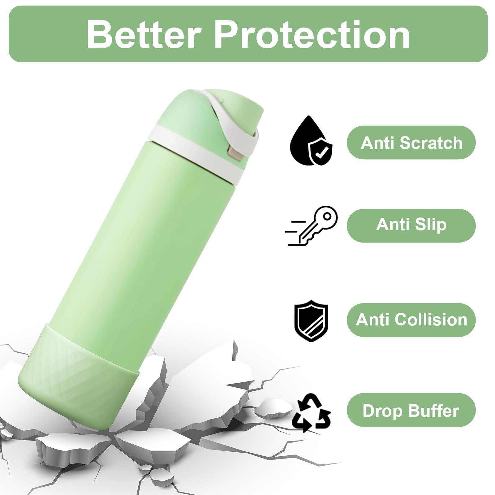 YOUCOX YOUCOX Silicone Boot for Owala Water Bottle 24 oz, 2PCS Anti-Slip Protective Sleeve for FreeSip/Twist/Flip Water Bottles, BPA Free, Dishwasher Safe, Bottom Bumper Cover Cup Accessories