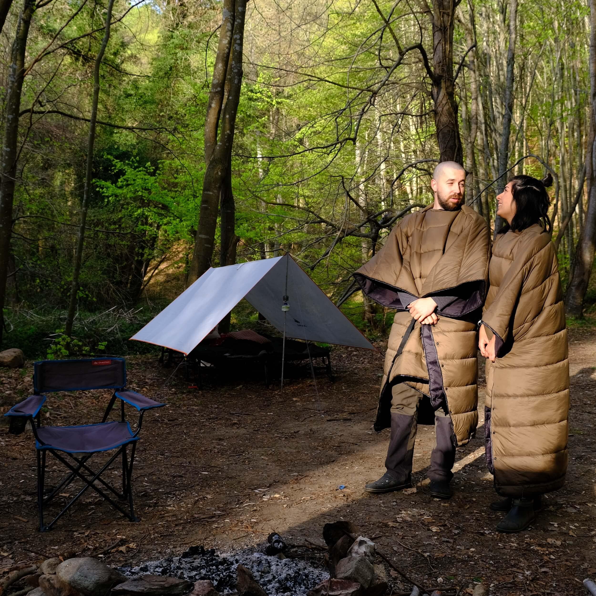 onewind onewind Camping Sleeping Bag with Footbox, Ultralight Wearable Backpacking Quilt Hammock Sleeping Bag Top Quilt for Backpacking and Hiking, 78\"*54\", OD Green