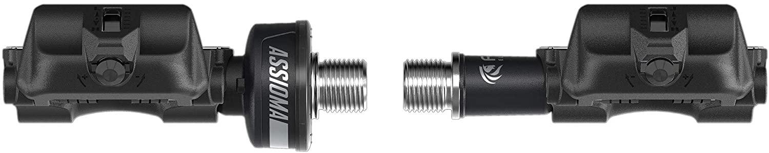 HogoR FAVERO Assioma UNO Upgraded Single-Sided Power Meter Pedals | Waterproof | Bluetooth and ANT+ Connectivity | Bundled with 1 Pair of Black Cleats, 1 Pair of Red Cleats and Cleaning Cloth