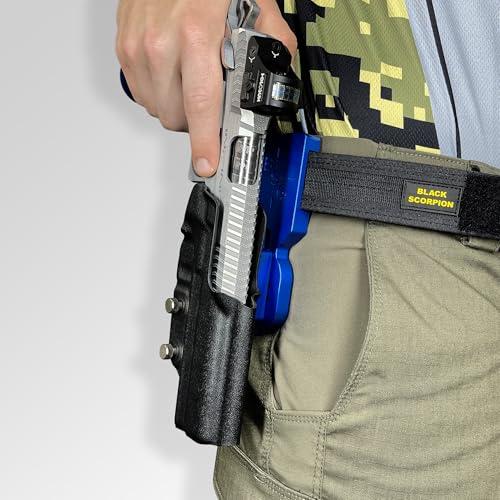 Black Scorpion Outdoor Gear Pro Heavy Duty Competition Holster fits Beretta 92XI SAO, SAO Gara, SAO Tactical, Squalo (Right-Hand Draw, Red/Black)