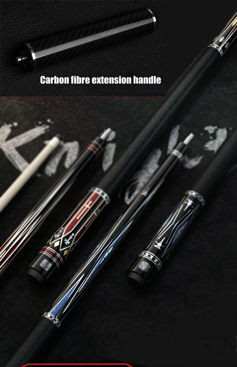 sxysdkjco 57\" Pool Cue 19-19.5Oz, 1/2 Maple Cue Adjustable Snooker Cue and Soft Bag Set for Billiard Players sxysdkjco 230422(Color:A,Size:11.75MM)