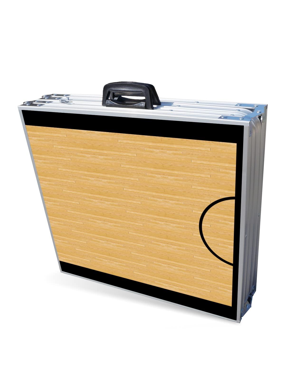 PartyPongTables.com PartyPong 8-Foot Folding Beer Pong Table w/LED Lights - Basketball Court Edition