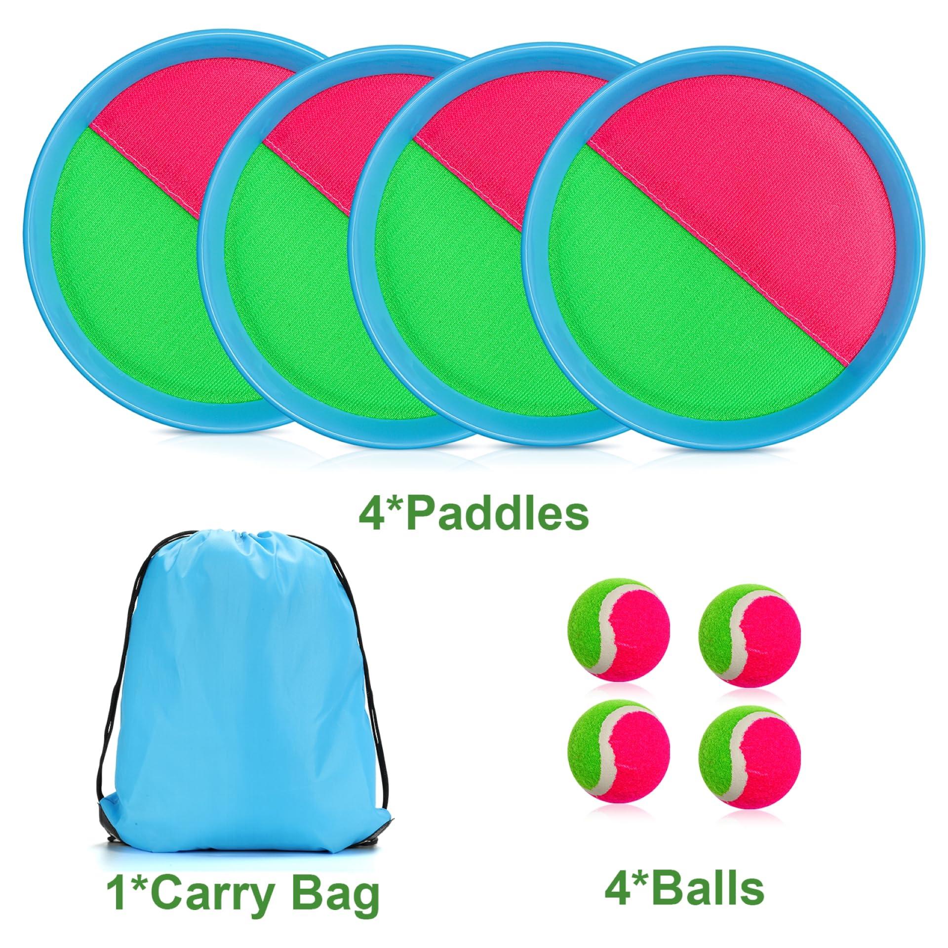 Mxiutery Toss and Catch Ball Game Set,Outdoor Games Toys, Playground Balls, Beach Games Set,Summer Toys for Kids Ages 4-8, Perfect Kids Toys Sets,Playground Sets for Kids