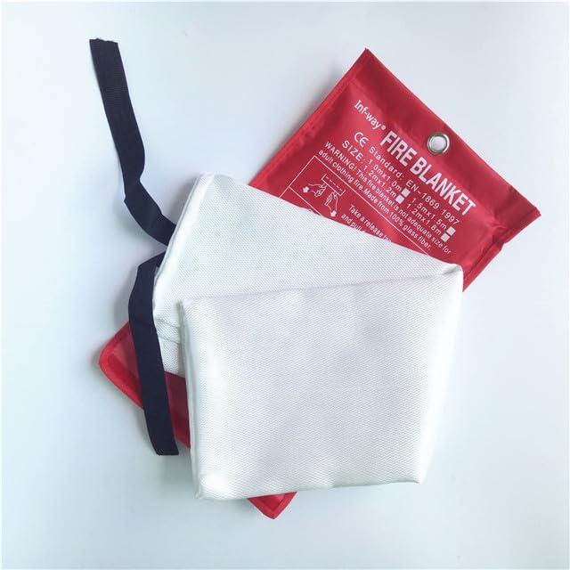 Inf-way Inf-way Emergency Fire Blanket for Home and Kitchen, 5 Size for Choice, 4 Pack Fire Blankets 3.3x3.3ft