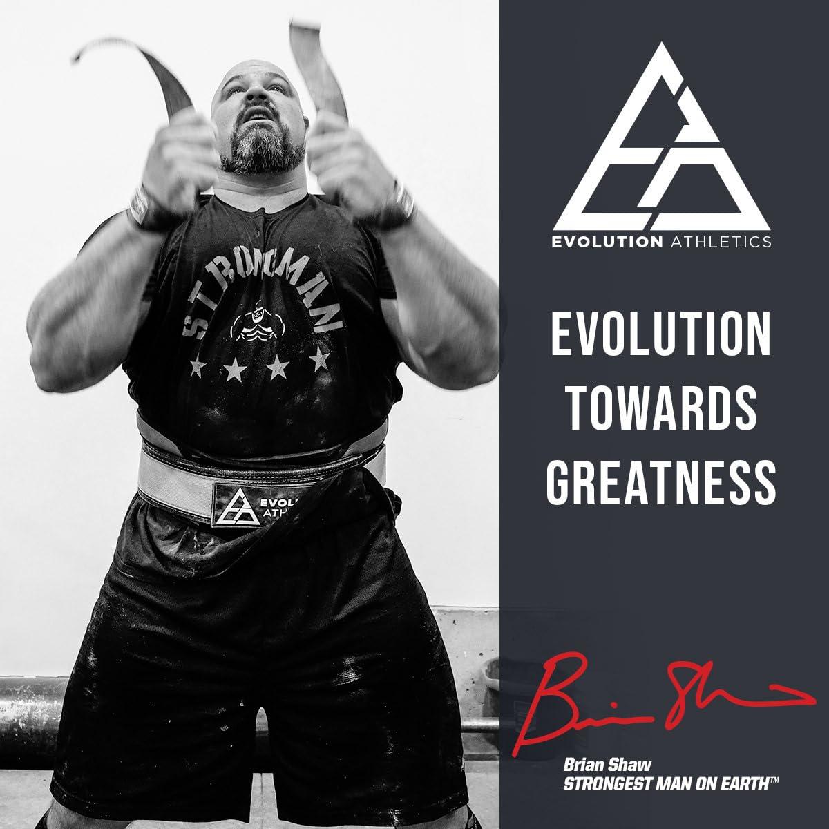 EA EVOLUTION ATHLETICS Evolution Athletics Extreme Sport Lifting Straps for Strong, Secure Weightlifting, Powerlifting, Strength Training Grip, Heavy-Duty Material for Durability, 24.75" L x 1.5" W, Black, One Pair