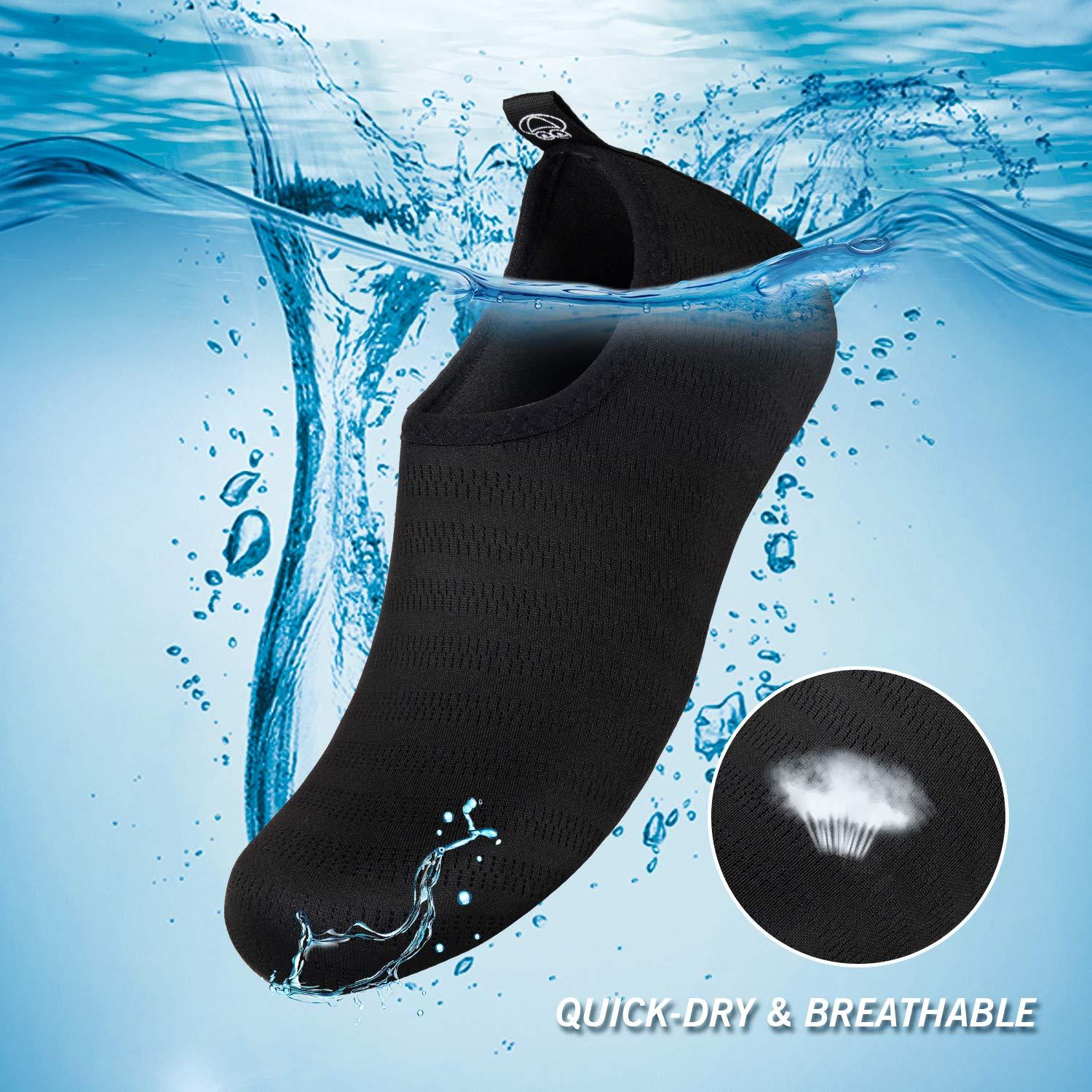 IceUnicorn IceUnicorn Water Shoes Men Women Beach Swim Aqua Barefoot Socks Pool Quick Dry Yoga(liuxingyu Black 38/39)