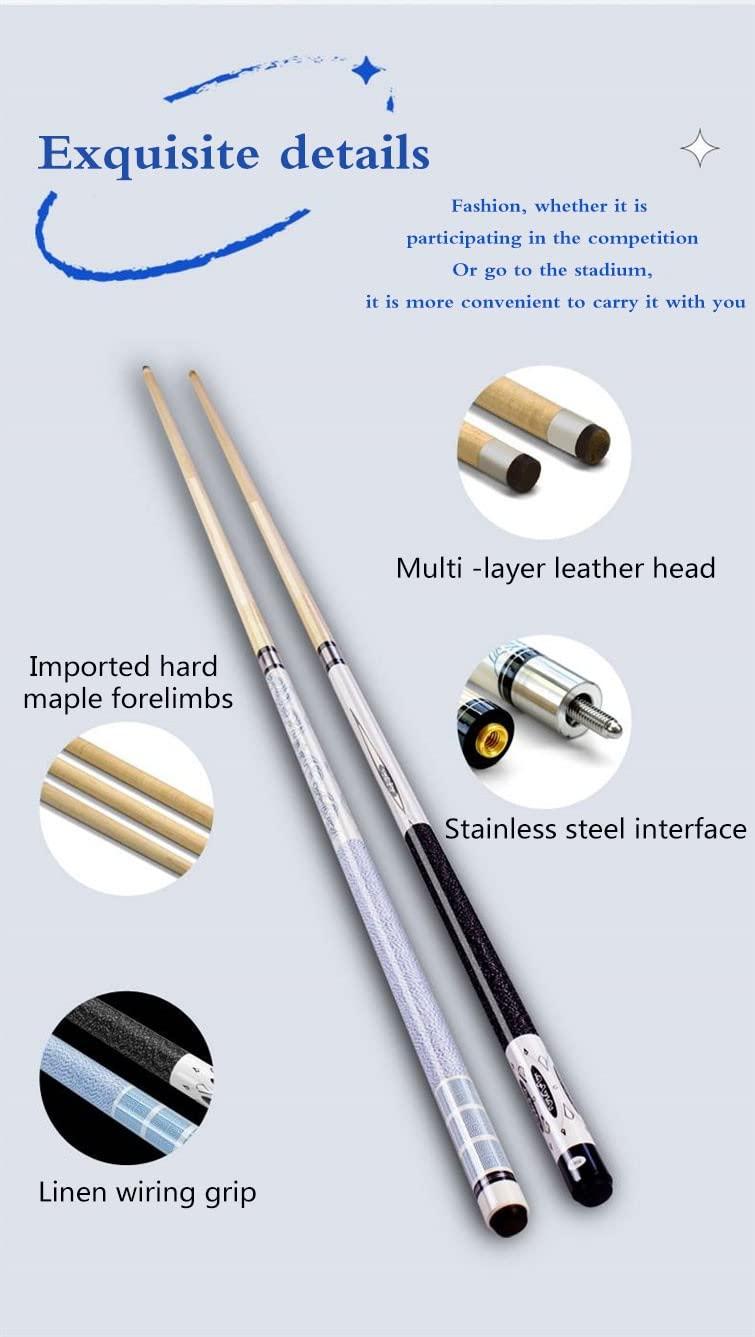 sxysdkjco 57-in 19 Oz Maple Pool Cue Sticks for Adult Professional 1/2 Blliard Cue Sticks sxysdkjco 230422(Color:b-Single Rod,Size:13mm)