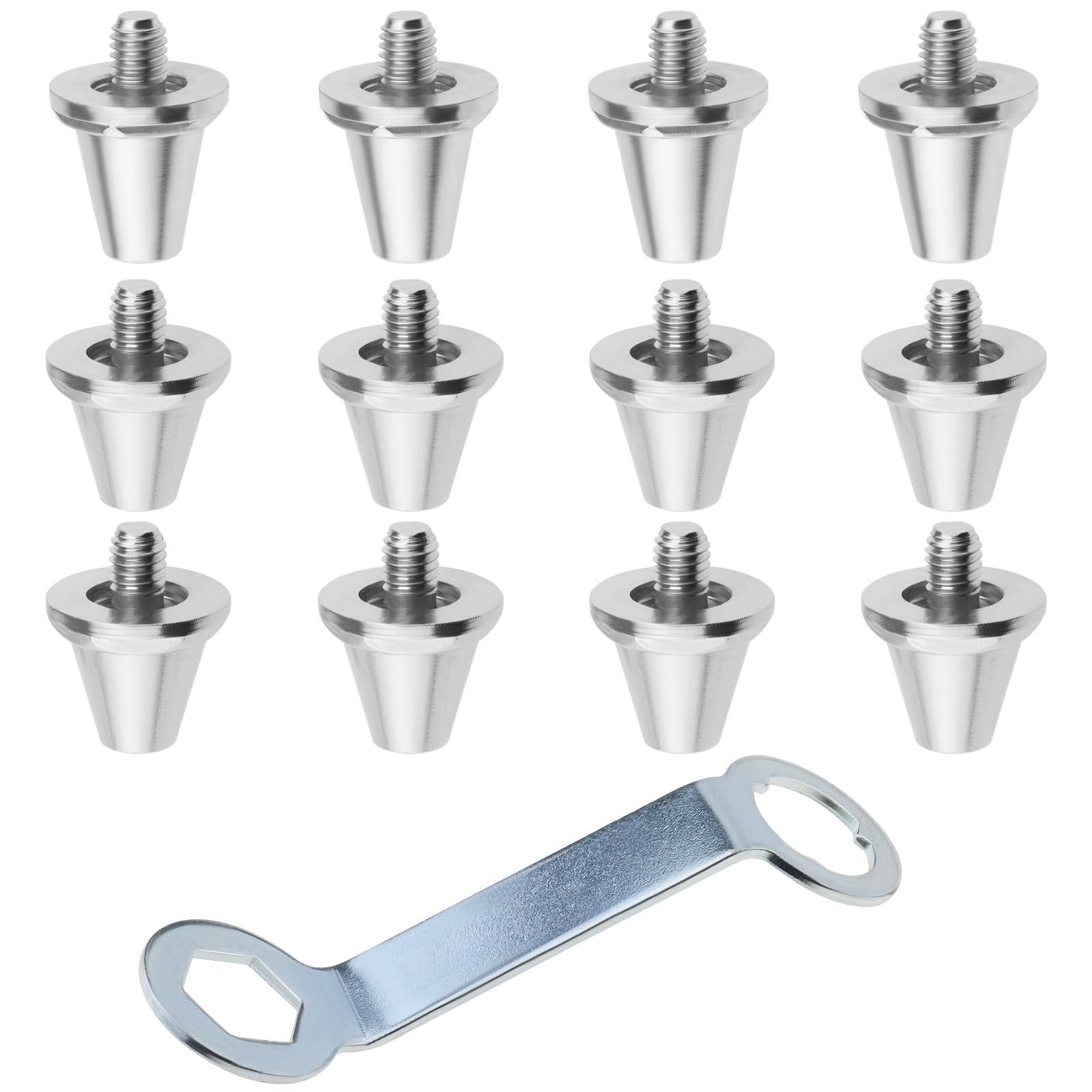 Micro Traders Micro Traders 12Pcs Football Shoe Studs Replacement Compatible with Nike Compatible with Puma Compatible with New Balance Aluminium Alloy Football Studs Set A