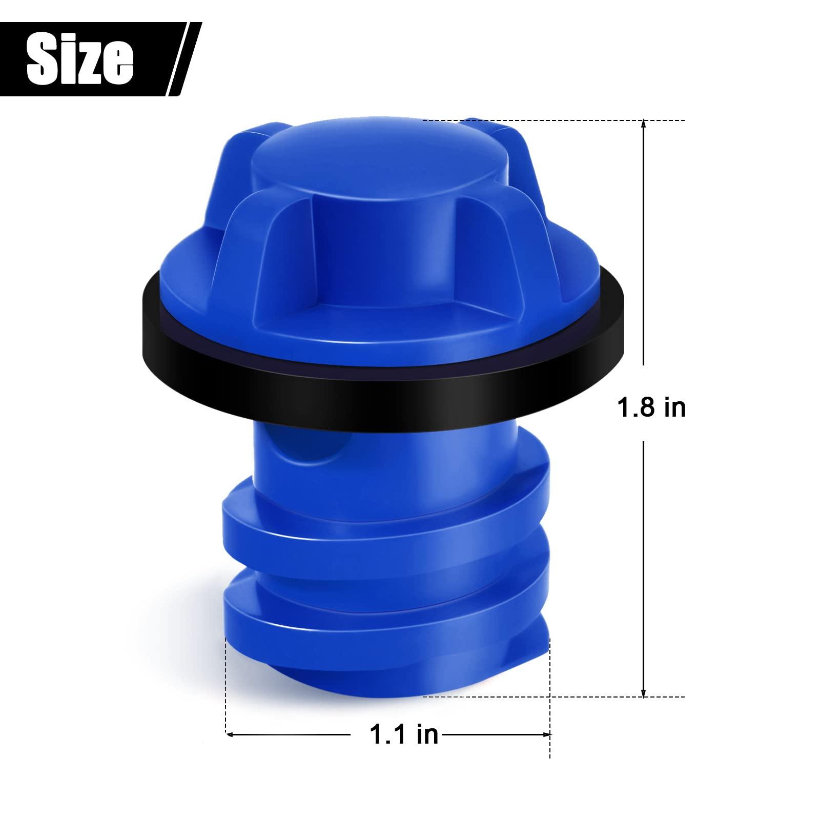 Honoson Honoson Cooler Drain Plug Replacement Parts Cooler Accessories Kit Compatible with Most Rotomolded Coolers Including Most Major Brands Small Drain Plug with Leak-Proof Design (Dark Blue)