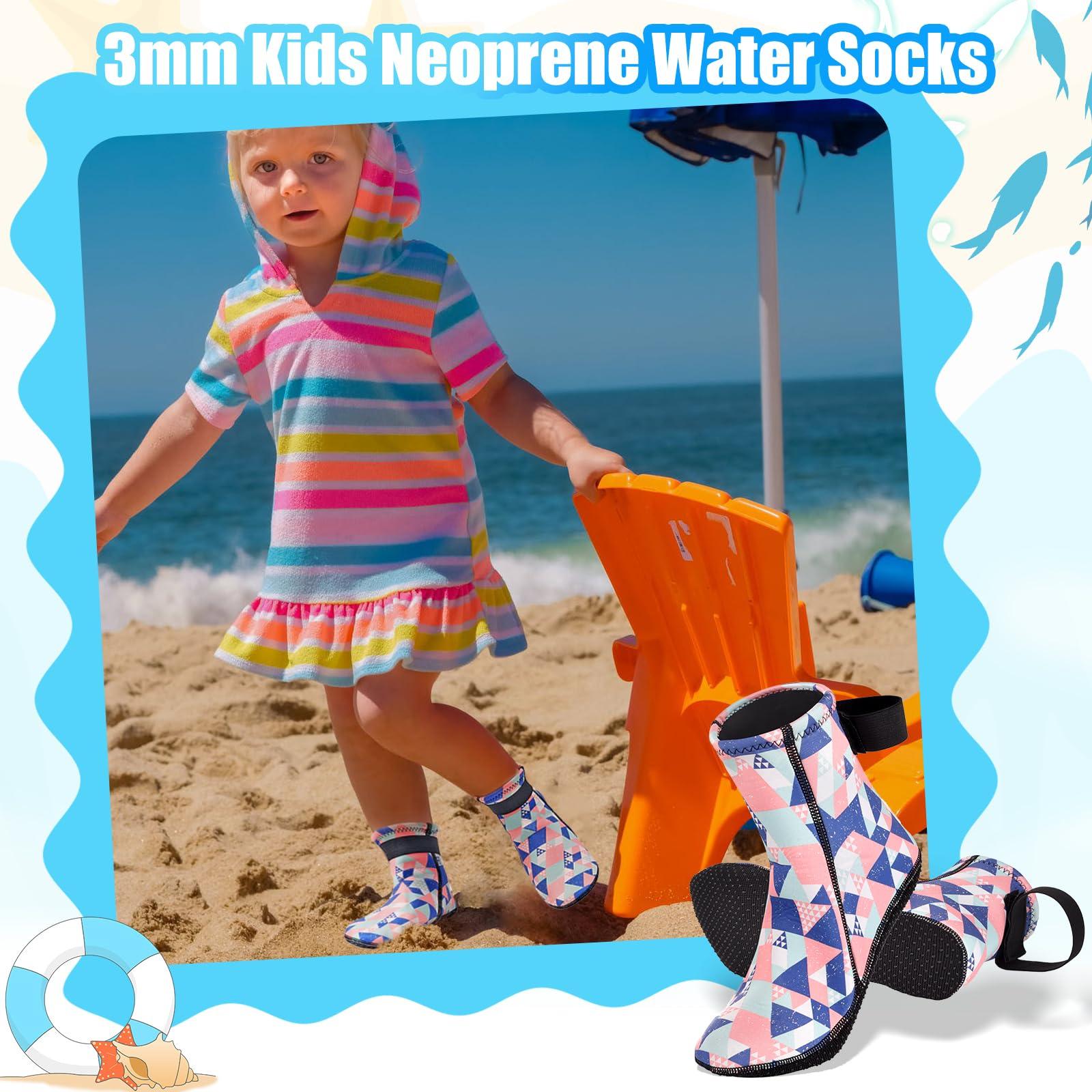 Intbost Intbost Kids Neoprene Socks 3mm Wetsuit Socks for Girls Keep Warm Anti Slip Water Toddlers Sand Beach Scuba Diving Snorkeling Swimming Children Youth