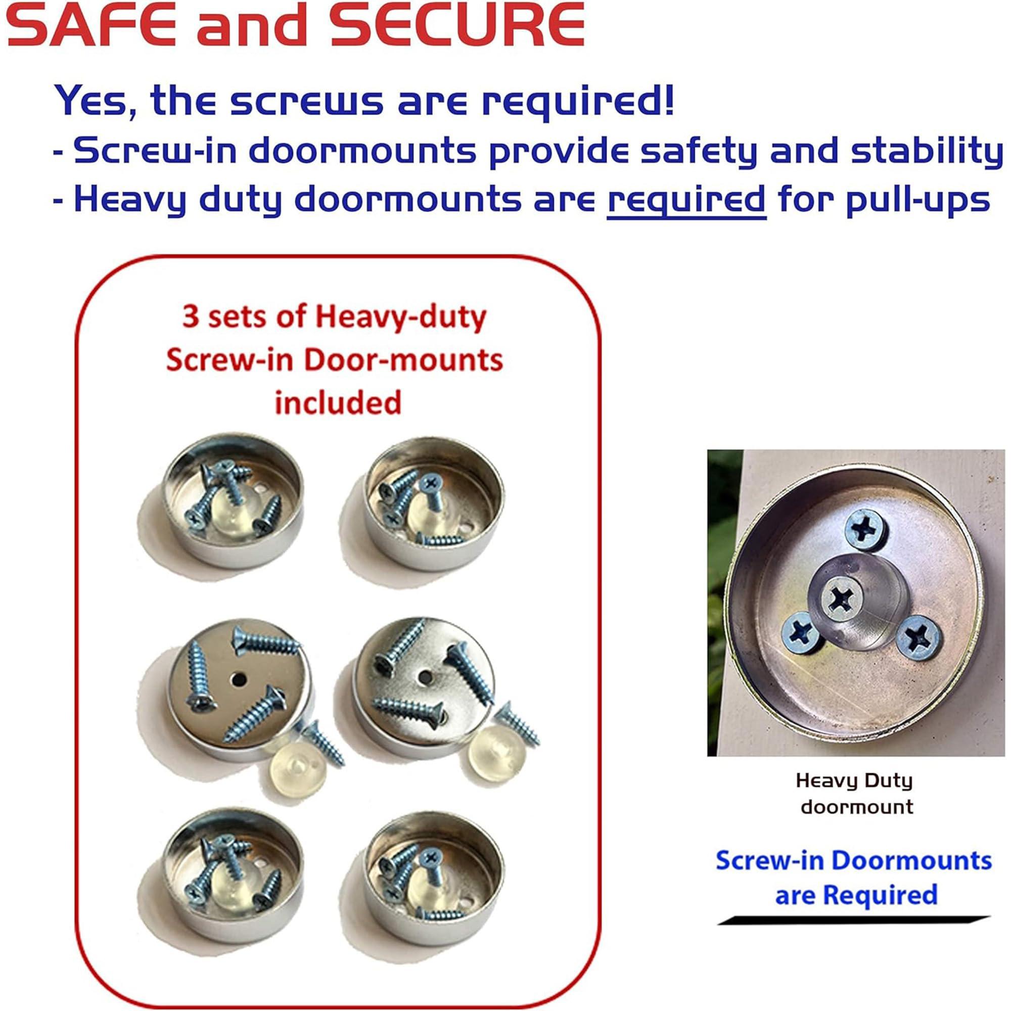 GF Garren Fitness Garren Fitness Maximiza Pull Up Bar for Doorway - 27 to 39 Inches Adjustable Width Pullup Bar/Chin up Bar with 3 Sets of Screw-in Heavy-Duty Door-Mounts