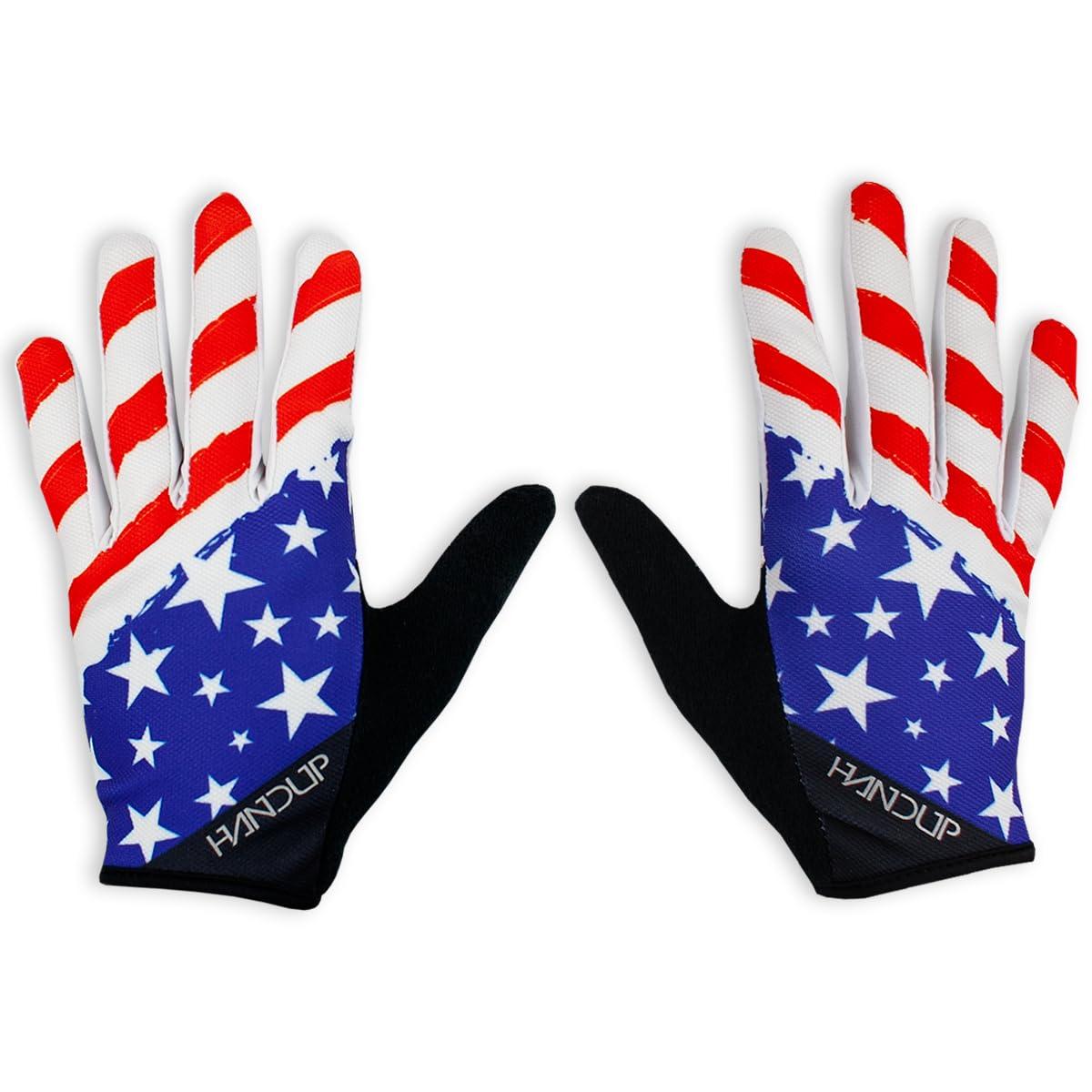 Handup Handup Most Days Full Finger Lightweight Anti-Slip Breathable Mountain Bike MTB Bicycle Enduro Downhill XC Cycling Motocross Unisex Gloves ('Merica, XX-Large)