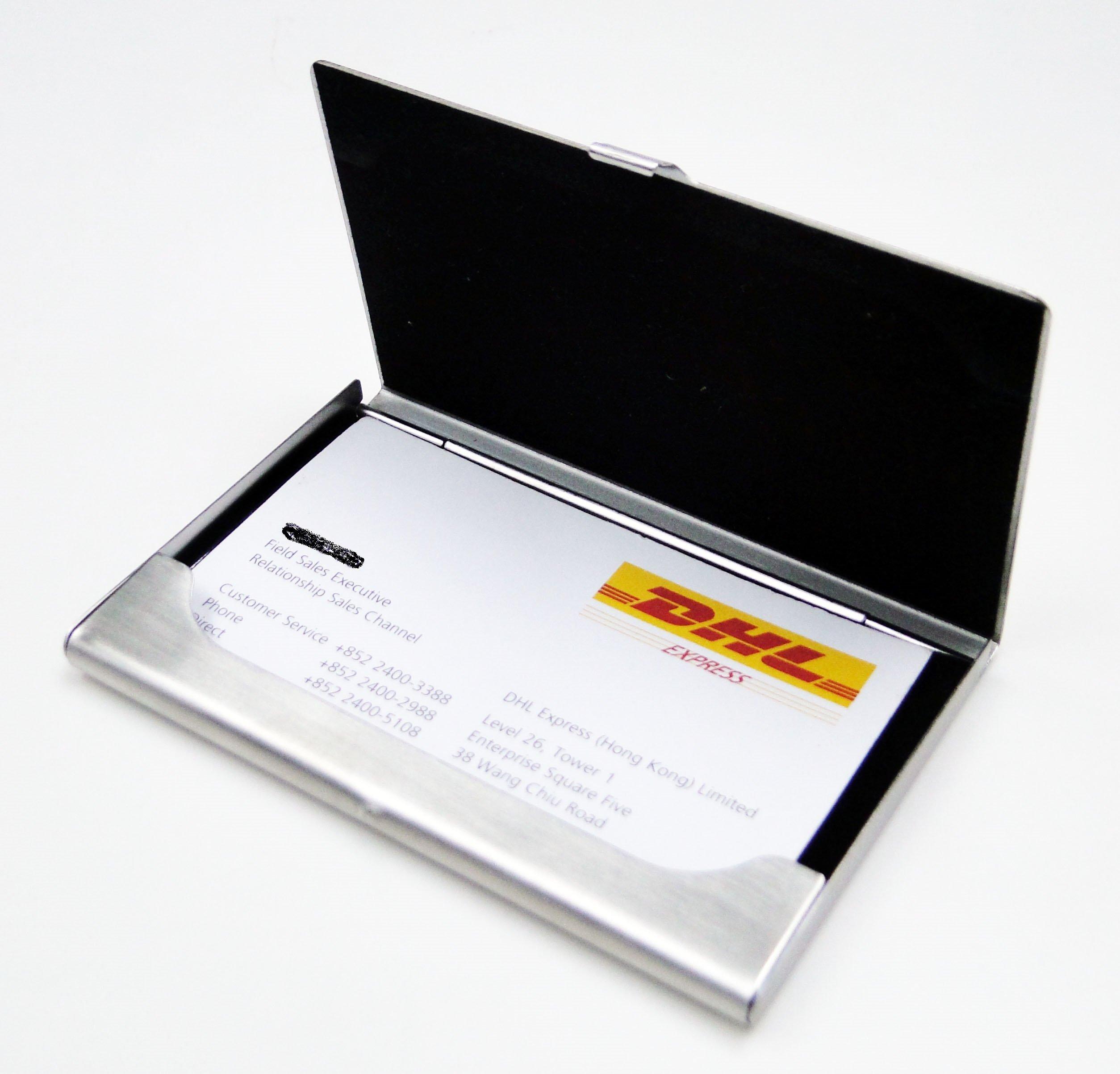 Tapp Collections Business Name Card Holder Stainless Steel Case - Matte