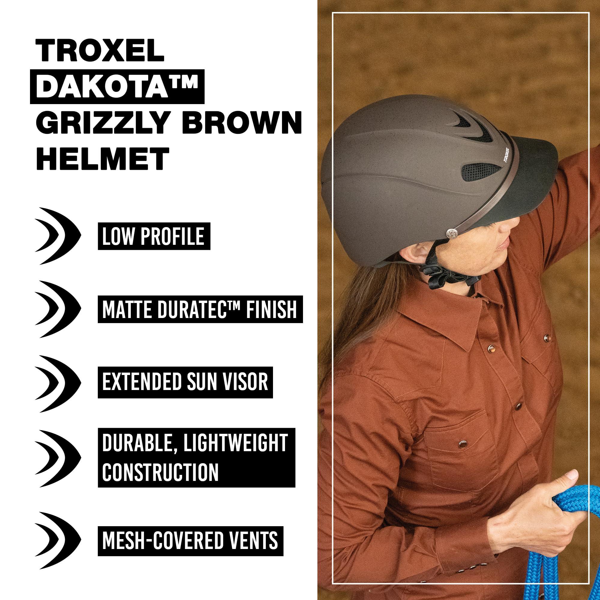 Troxel Troxel Dakota Trail Grizzly Brown Horse Riding Helmet Brown L