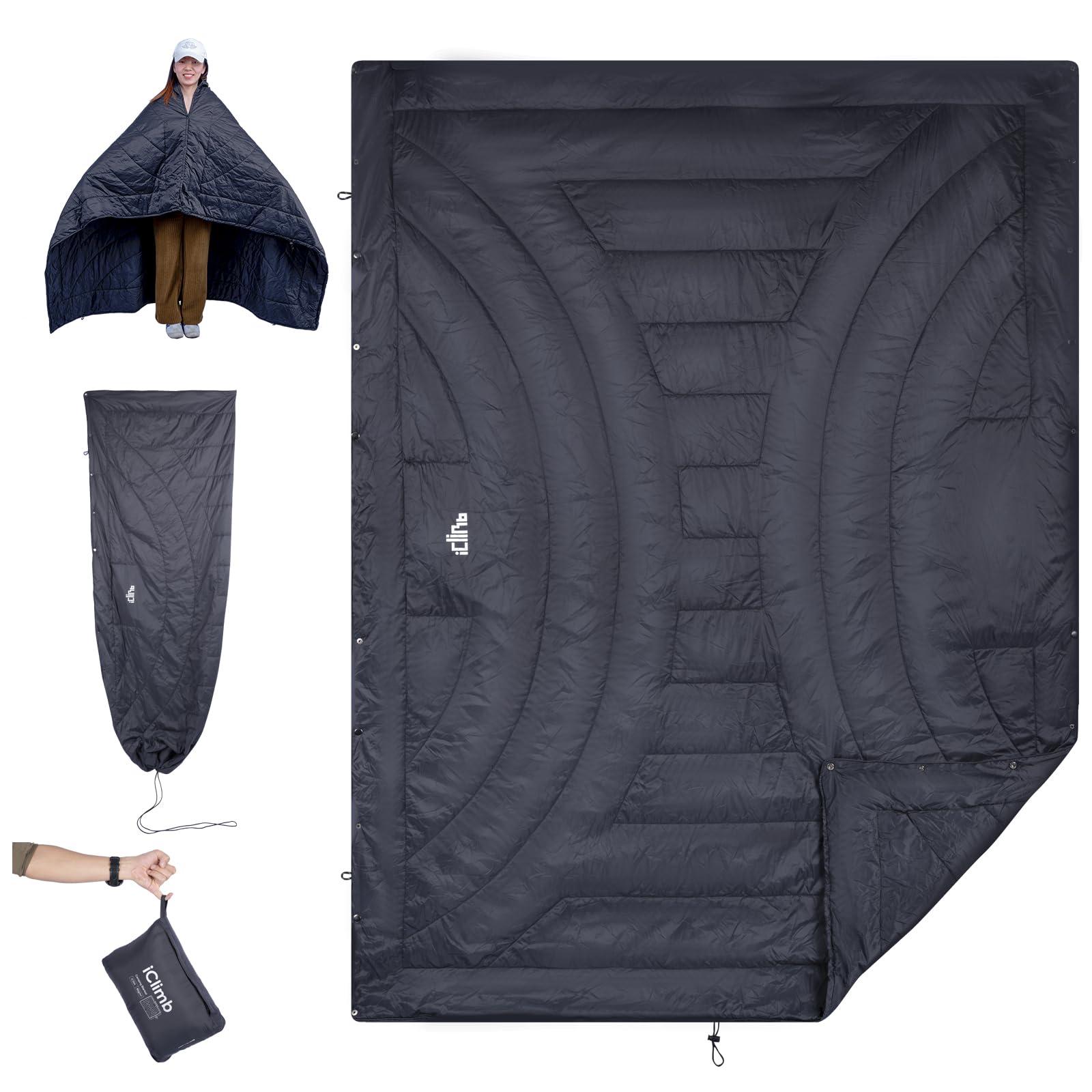 iClimb iClimb 3M Thinsulate Insulation Warm Camping Blanket Ultralight Compact (Dark Grey)