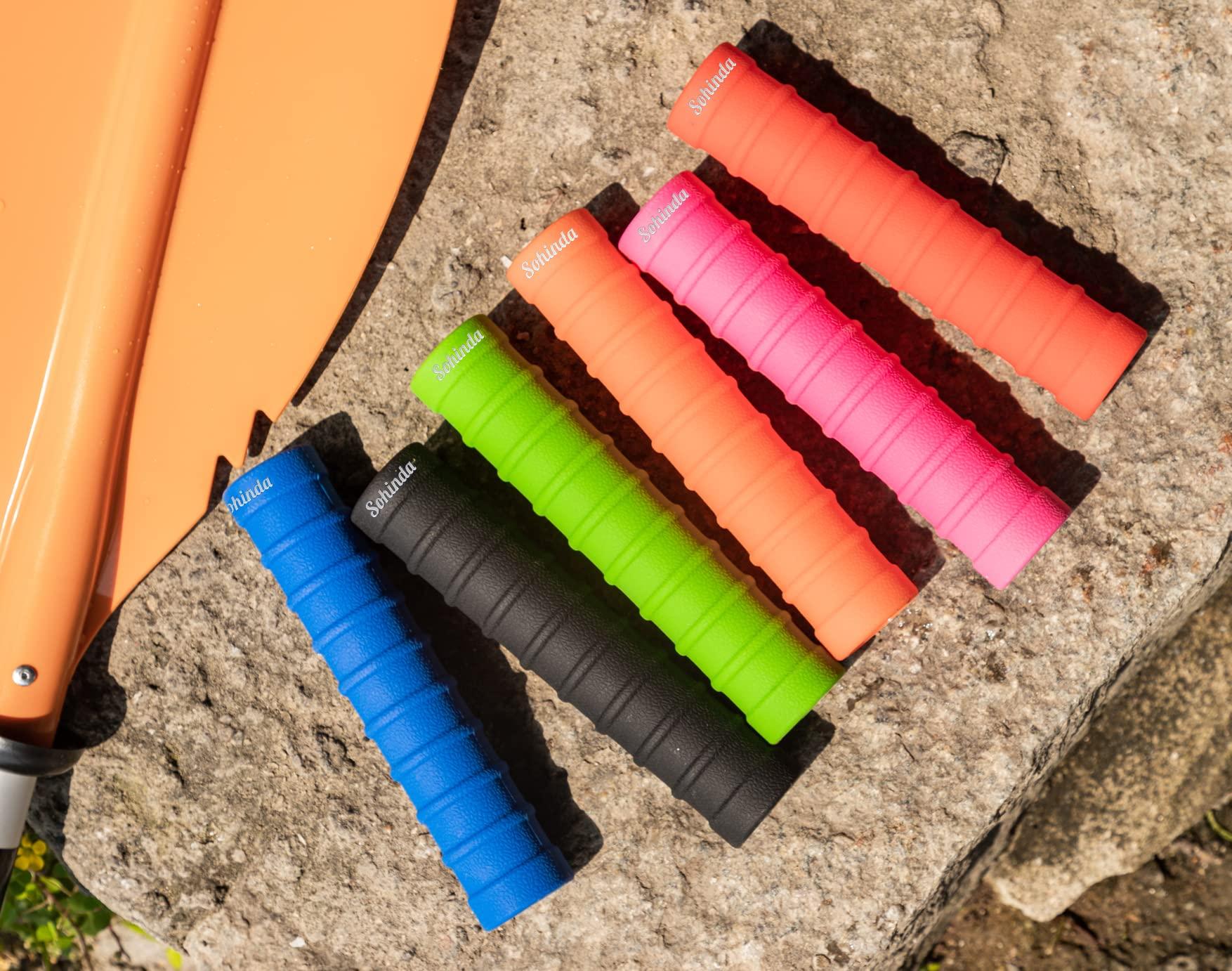Sohinda Sohinda Kayak Paddle Grips, Kayaking Accessories No-Slip Grips for Kayak Paddles, Blister Prevention Silicone Paddle Grips, Kayak Accessories for 30mm/1.18 inches Diameter Take-Apart Paddles(Red)
