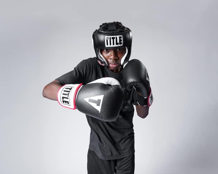 Title Boxing Title Gel World Full Face Training Headgear, Black, Large