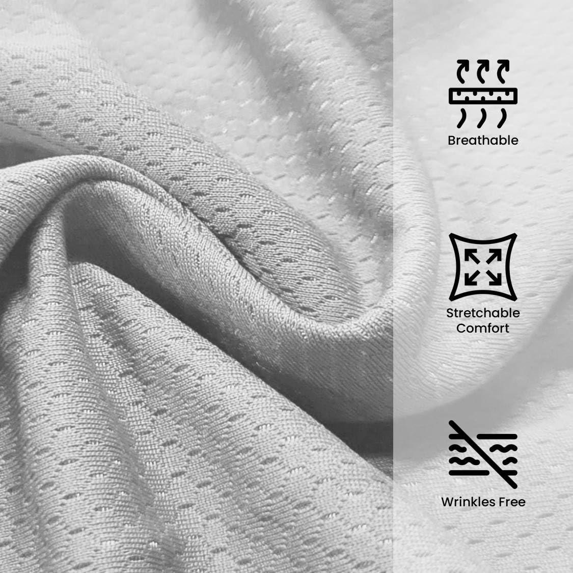 TOPTIE TopTie Men\'s 7\" Mesh Basketball Shorts with Pockets, 2-Tone Active Athletic Shorts, Workout Shorts for Adult-Grey-XXL