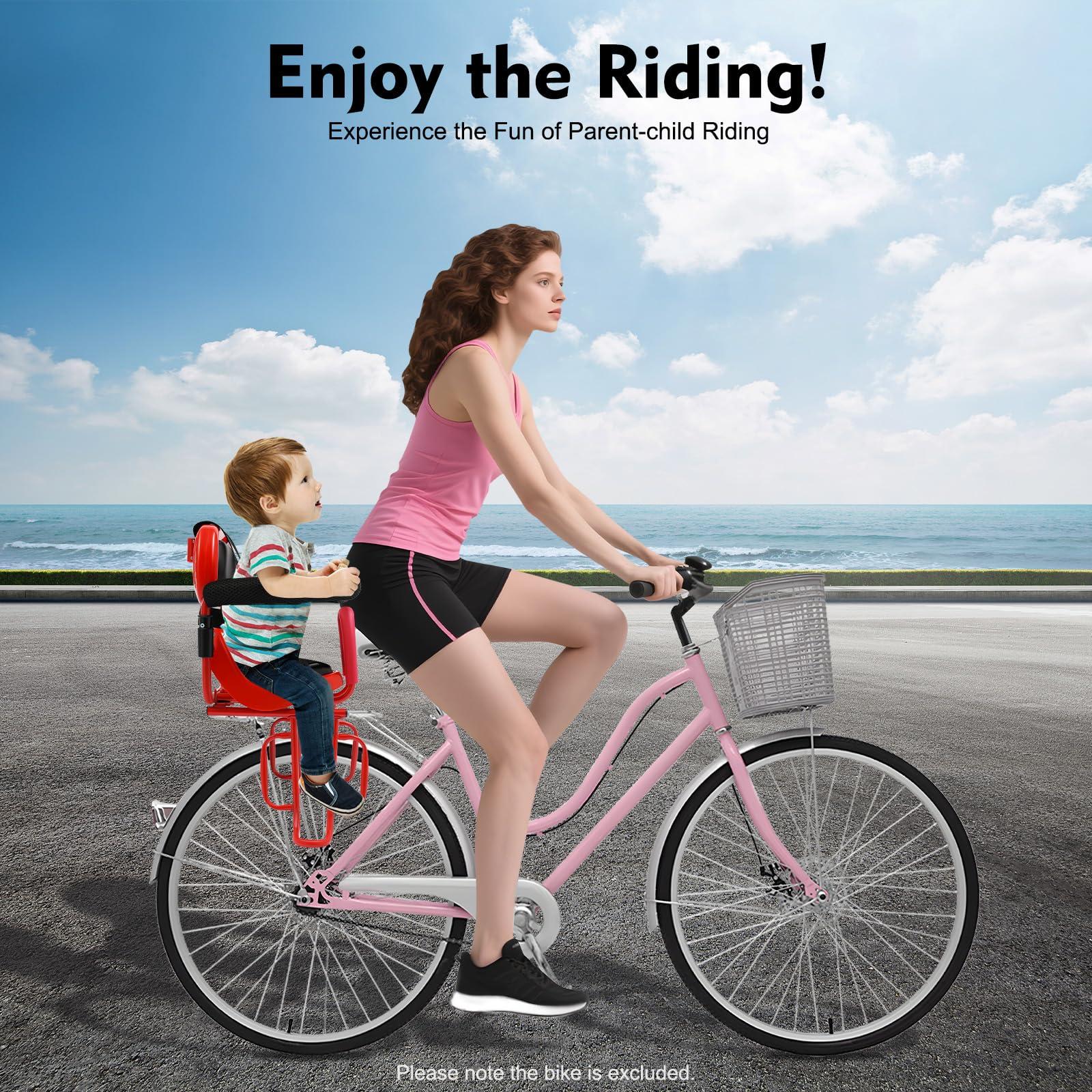 DDBESSIC DDBESSIC Kids Bike Seat, Comfortable Rear Child Bike Seat, Back Mount Child Seat for Adult Bike, Removable Toddlers Bicycle Seat with Wider Footrest and Guardrail